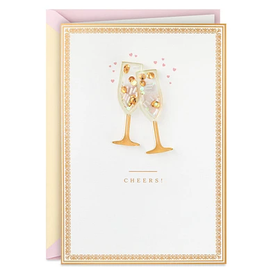 Hallmark Signature Anniversary Card for Couple (Champagne Cheers)