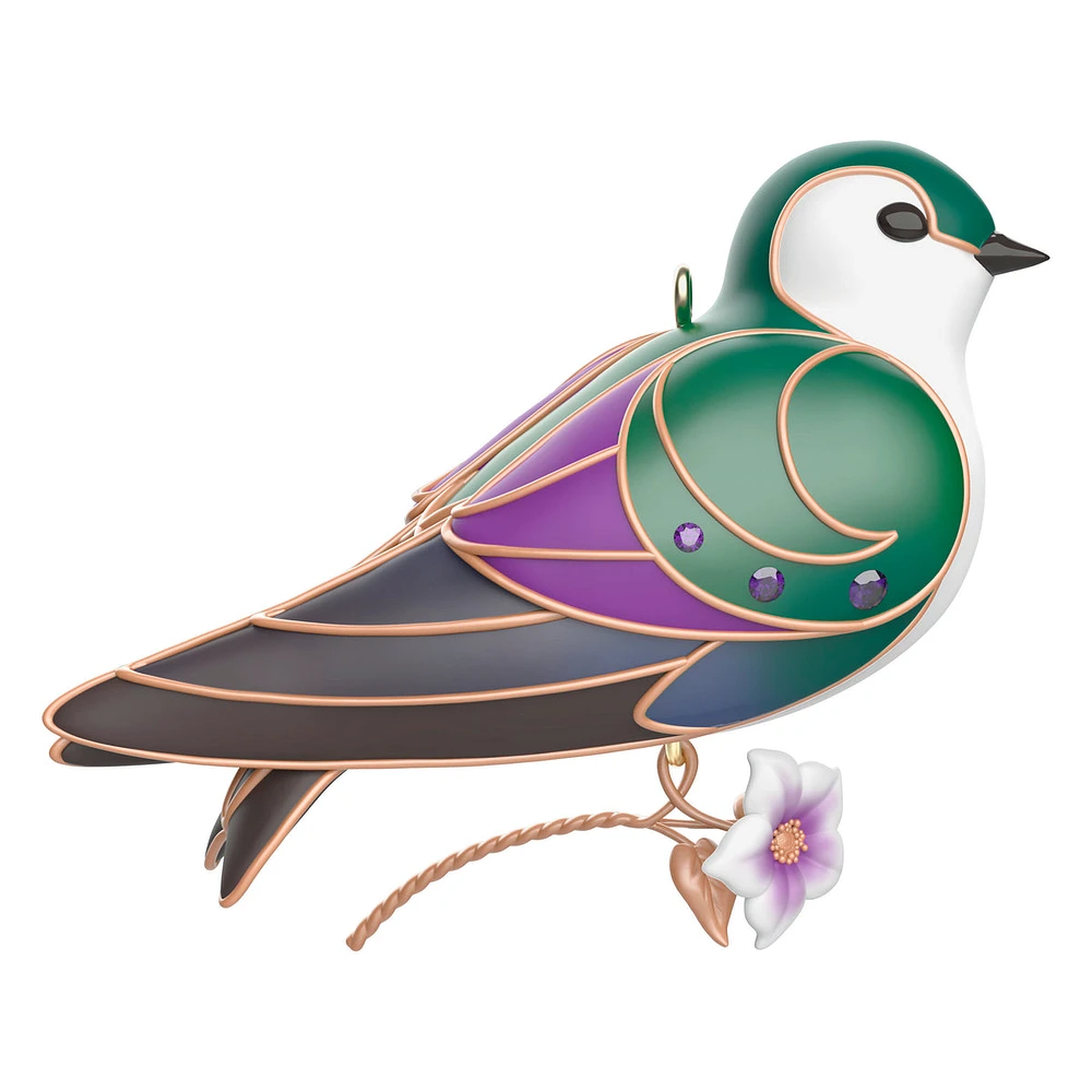 Keepsake Christmas Ornament 2024, The Beauty of Birds Violet-Green Swa