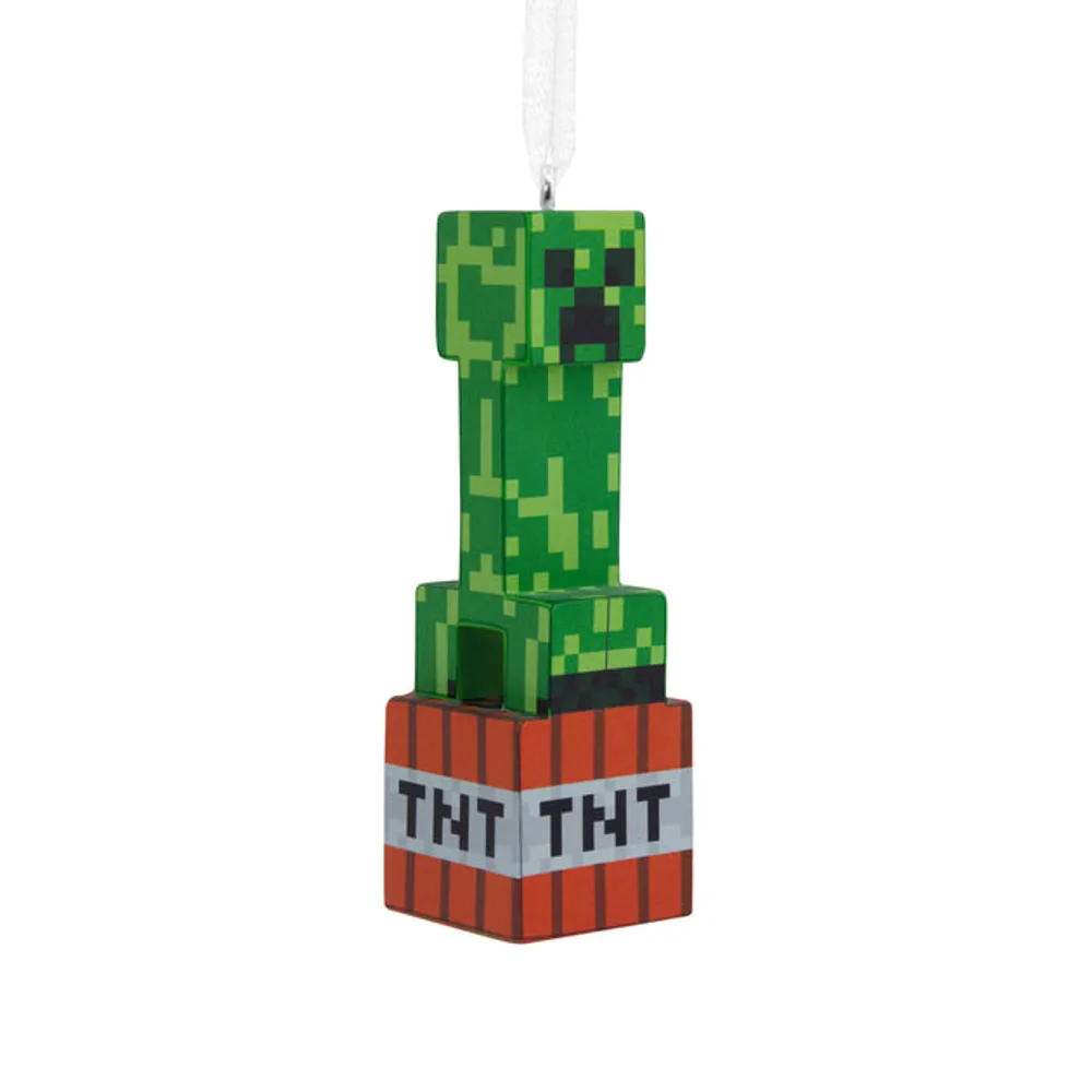 Minecraft Creeper on TNT Christmas Ornament