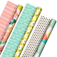 Hallmark Reversible Wrapping Paper (3 Rolls: 75 Sq. Ft. Ttl) Floral, L