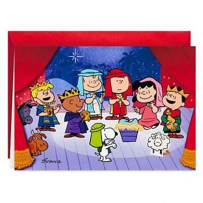 Hallmark Peanuts Christmas Cards, Nativity Pageant (16 Cards and 17 En