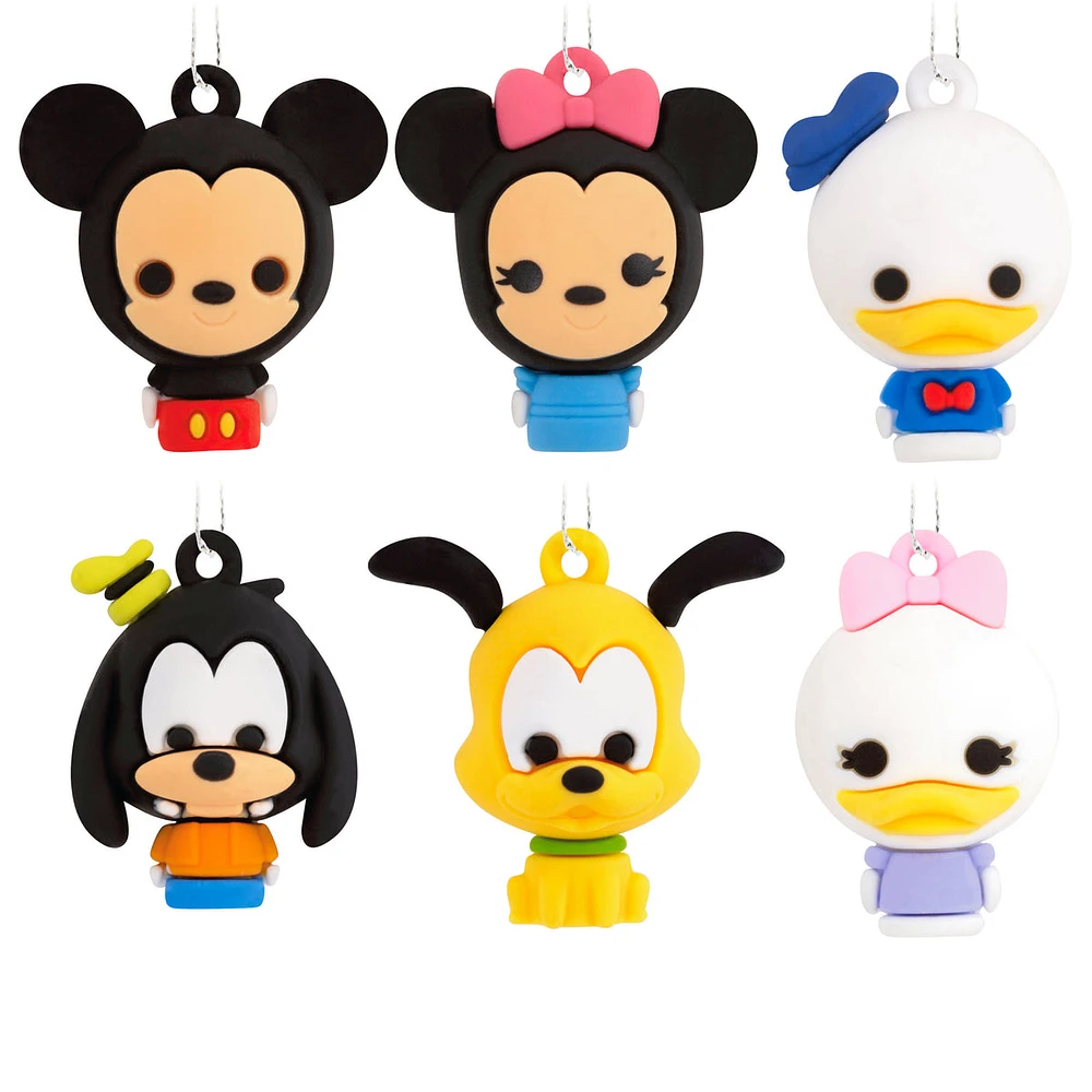 Disney Mickey Mouse and Friends Miniature Christmas Ornaments, Set of