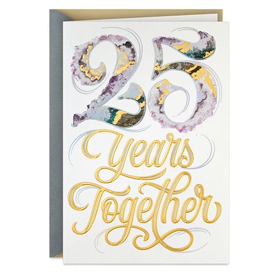 Hallmark 25th Anniversary Card for Couple (Here's to You Two)