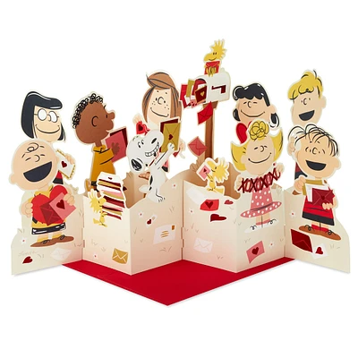 Peanuts Big Valentine's Day Pop Up Card (Snoopy at Mailbox) for Kids,