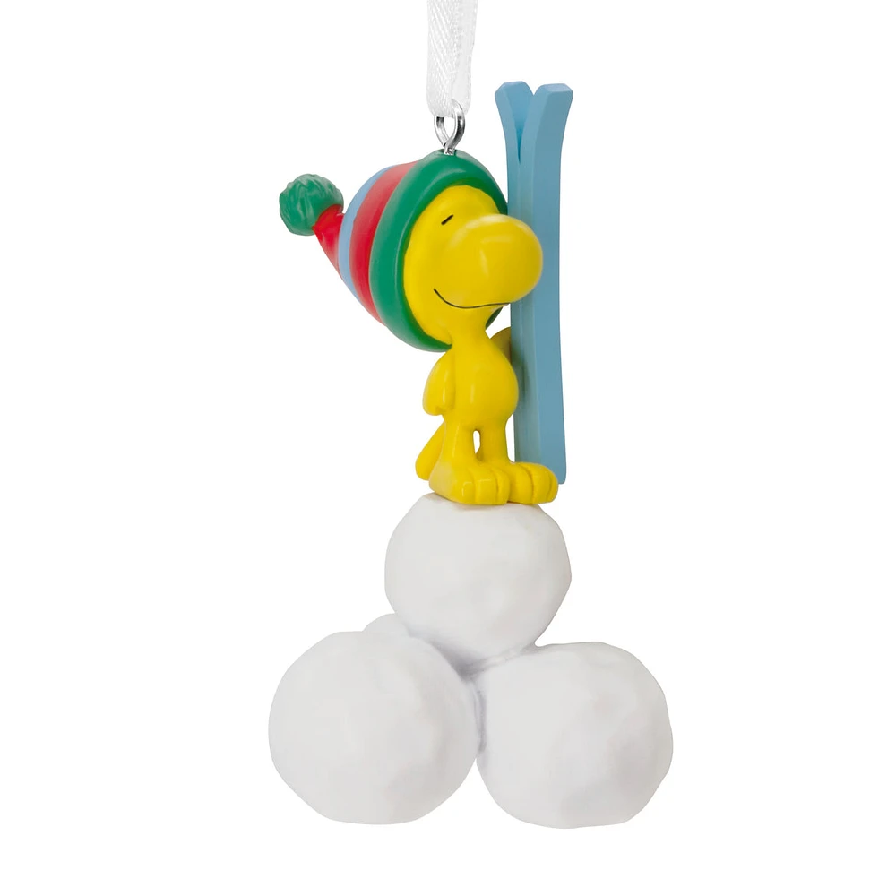 Peanuts Woodstock on Snowballs Christmas Ornament