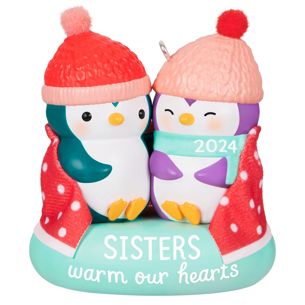 Keepsake Christmas Ornament 2024, Sisters Warm Our Hearts 2024, Family