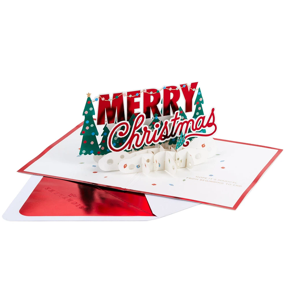 Hallmark Signature Paper Wonder Pop Up Christmas Card (Merry Christmas