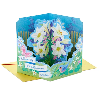 Hallmark Paper Wonder Displayable Pop Up Easter Card (Lilies)