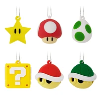 Nintendo Super Mario 1" Miniature Christmas Ornaments, Set of 6 Mini,