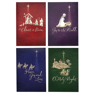 Image Arts Religious Christmas Boxed Cards Assortment (4 Designs, 24 C