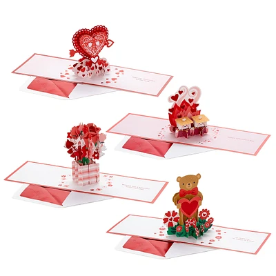 Signature Paper Wonder Pop Up Valentines Day Cards Assortment (4 Cards