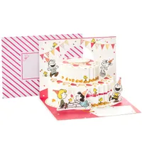 Pop Up Peanuts Birthday Card (Peanuts and Snoopy Cake)