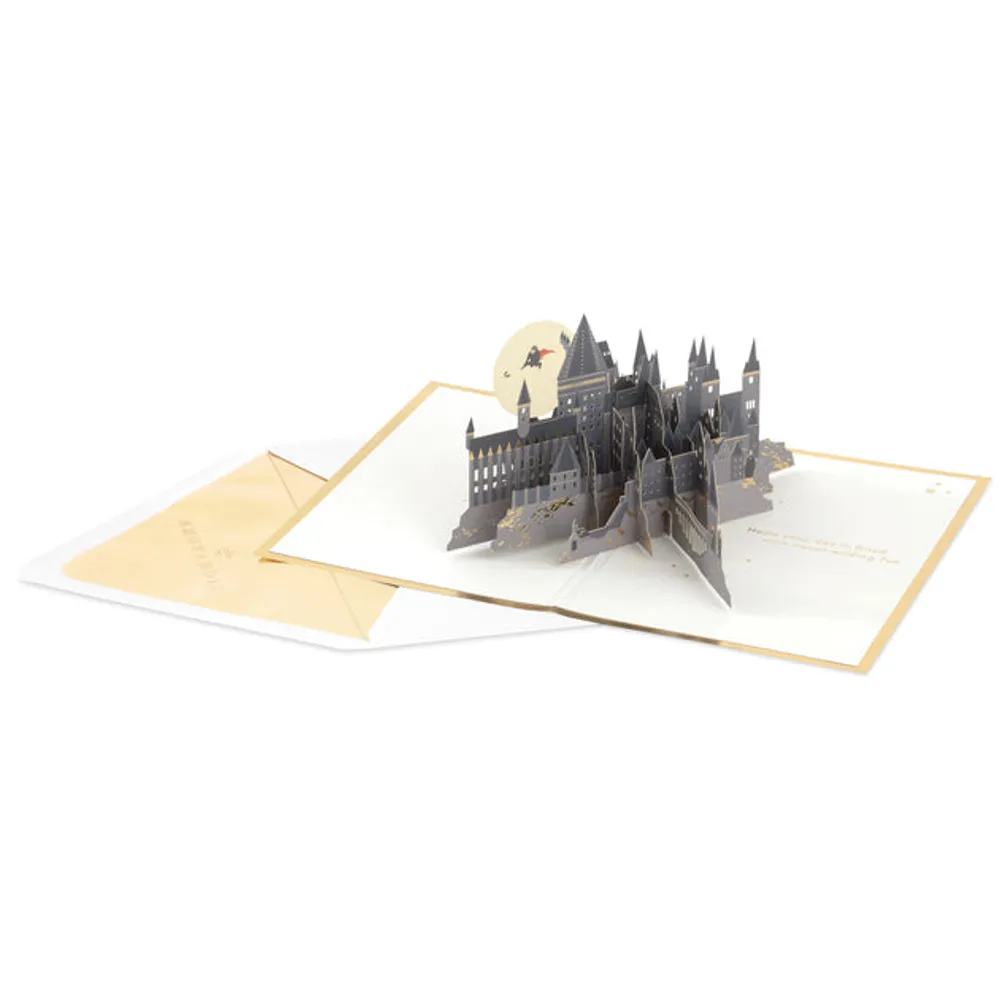 Harry Potter Hogwarts Castle Pop-Up Card - Deluxe Handcrafted Pop Up Card -  All Occasions, Blank Inside - 5 x 7