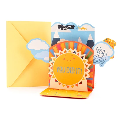 Pop Up Graduation Card with Song (Smiling Sun, Plays Happy by Pharrell