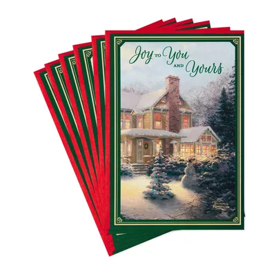 Thomas Kinkade Pack of Christmas Cards, Snowy House (10 Holiday Cards with Envelopes)