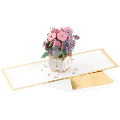 Love and Appreciation Flower Bouquet 3D Pop-Up Love Card