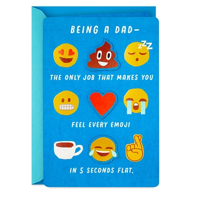 Fathers Day Card (Removable Emoji Magnets)