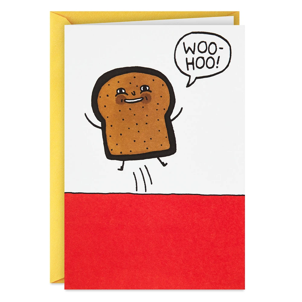 Shoebox Funny Birthday Card or Congratulations Card (Toast)