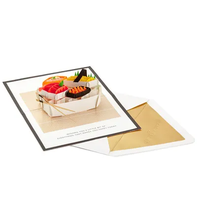 Everything That Makes You Happy Sushi 3D Pop Up Birthday Card