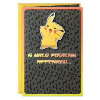 Pokémon Birthday Card (Wild Pikachu)