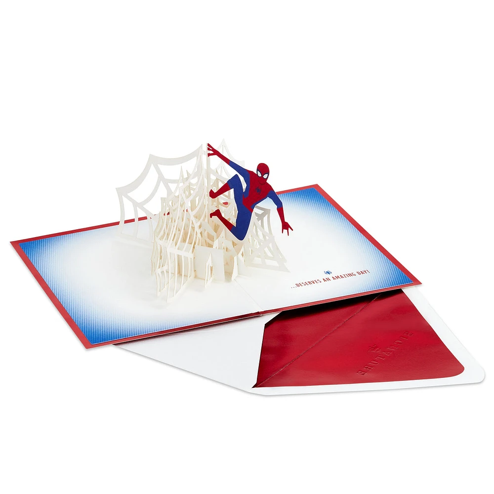 Signature Paper Wonder Pop Up Birthday Card or Fathers Day Card (Spide