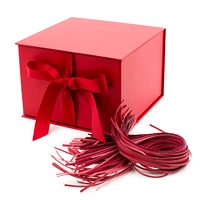 Hallmark 7" Large Gift Box with Fill (Red) for Birthdays, Christmas, B