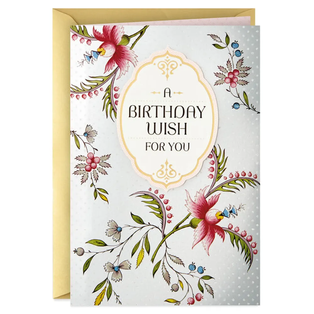 Golden Thread Birthday Card (A Birthday Wish)