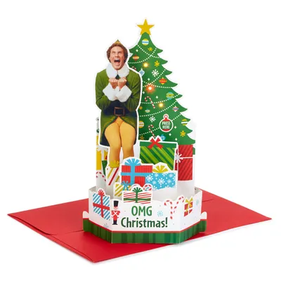 Paper Wonder Elf Displayable Pop Up Christmas Card with Sound (Buddy the Elf)