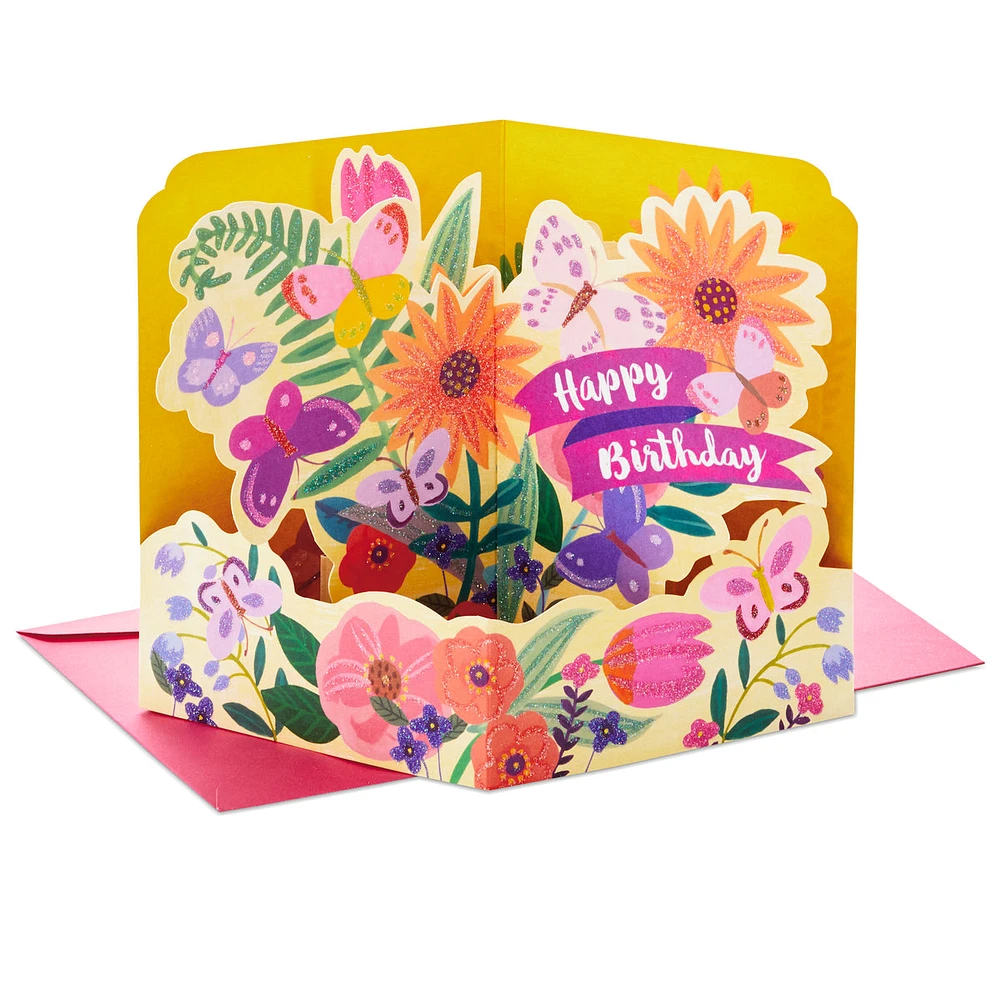 Paper Wonder Pop Up Birthday Card (Butterfly Garden)