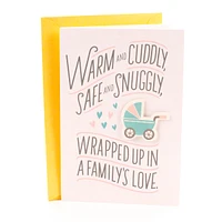 Baby Greeting Card for Grandparents (Warm and Cuddly New Grandbaby)