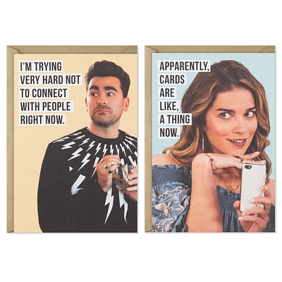 Hallmark Shoebox Pack of 2 Schitt's Creek Funny Birthday Cards, Congra