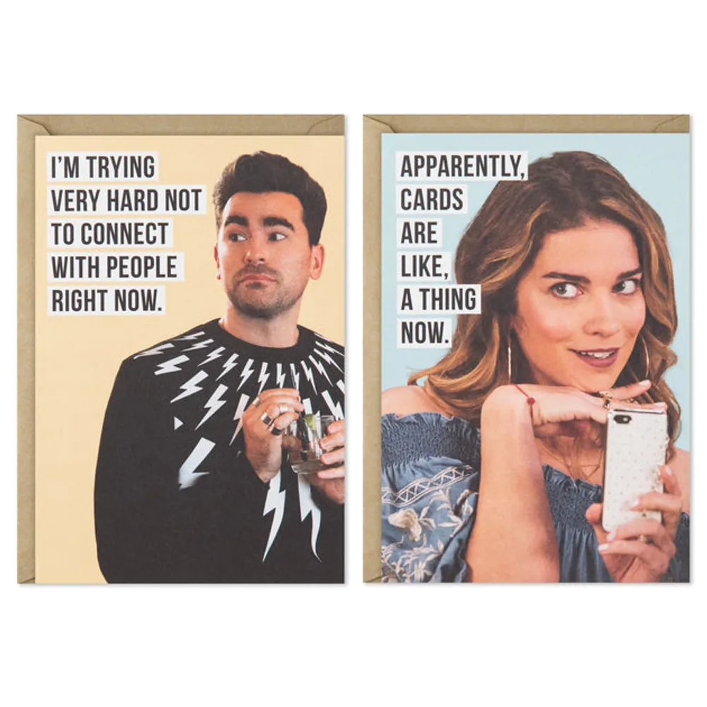 Hallmark Shoebox Pack of 2 Schitt's Creek Funny Birthday Cards, Congratulations Cards (Love That for You)