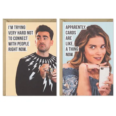 Hallmark Shoebox Pack of 2 Schitt's Creek Funny Birthday Cards, Congratulations Cards (Love That for You)