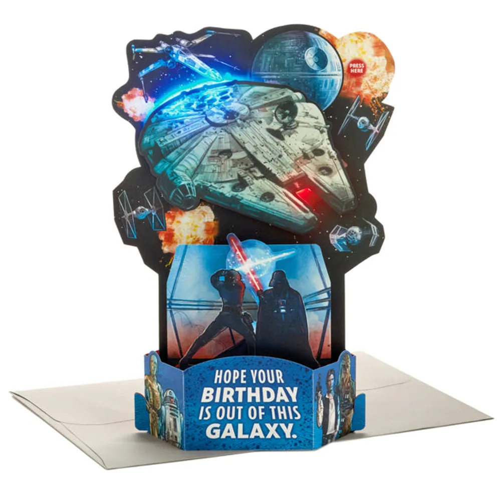 Star Wars™ Galaxy Musical 3D Pop-Up Birthday Card With Light