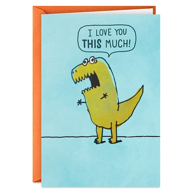 Shoebox Funny Love Card, Anniversary Card, or Birthday Card (T Rex Arm