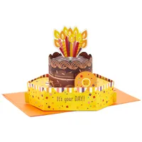 Chocolate Cake Musical 3D Pop-Up Birthday Card With Motion