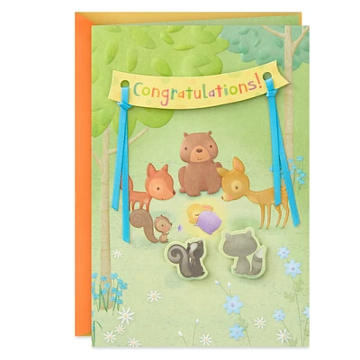 Baby Congratulations Greeting Card (Animals in the Woods)