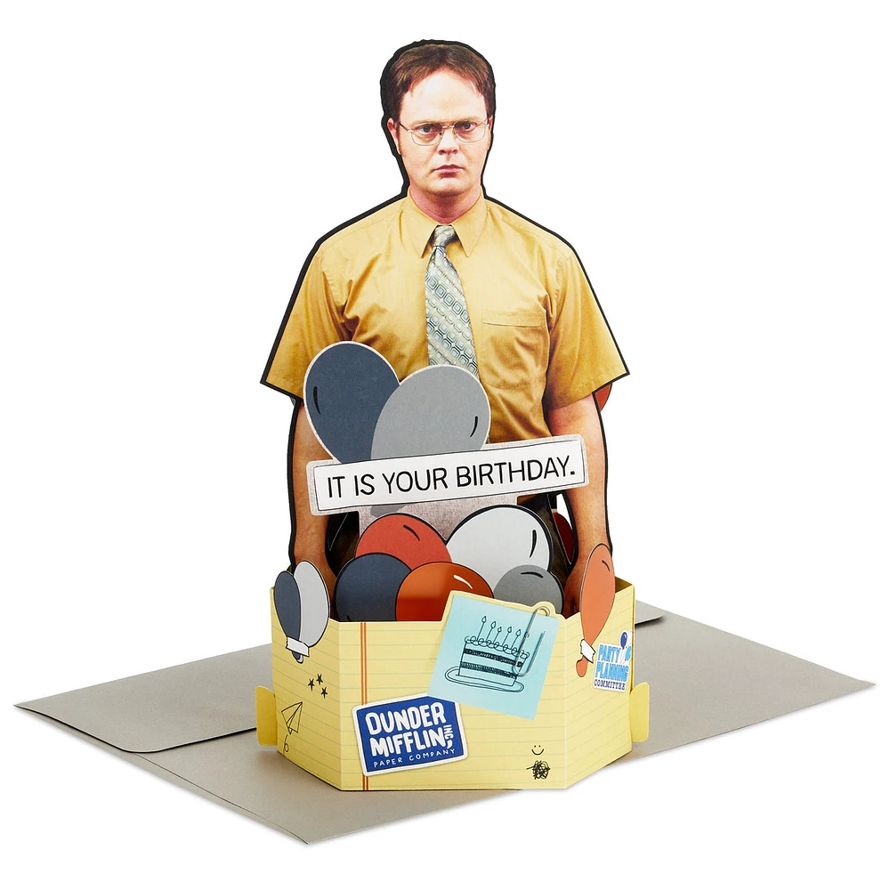 Hallmark Paper Wonder Funny Pop Up Birthday Card (The Office, Dwight S