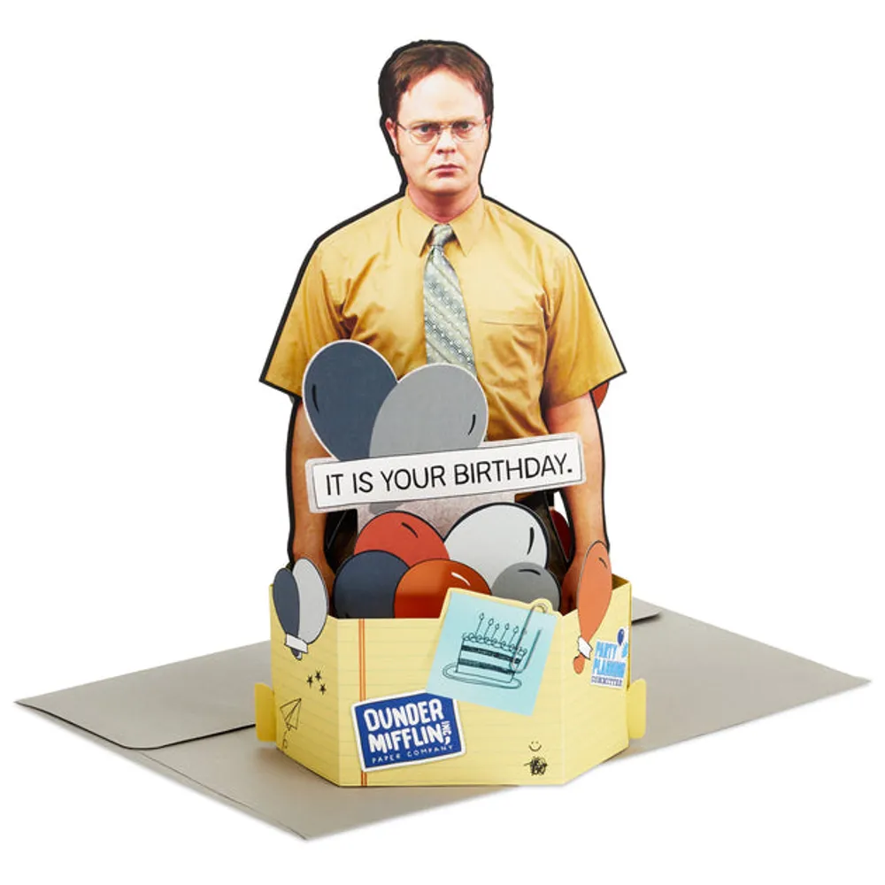 Hallmark Paper Wonder Funny Pop Up Birthday Card (The Office, Dwight Schrute)