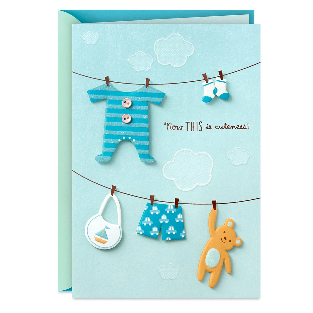 Baby Shower Card (Blue, Now This is Cuteness)