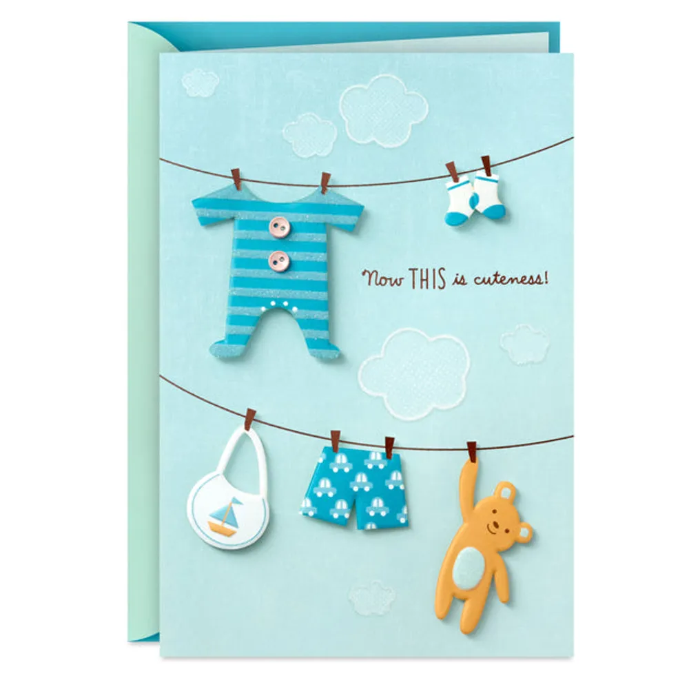 Baby Shower Card (Blue, Now This is Cuteness)