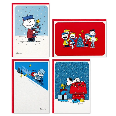 Peanuts Boxed Christmas Cards Assortment, Classic Comics (4 Designs, 1