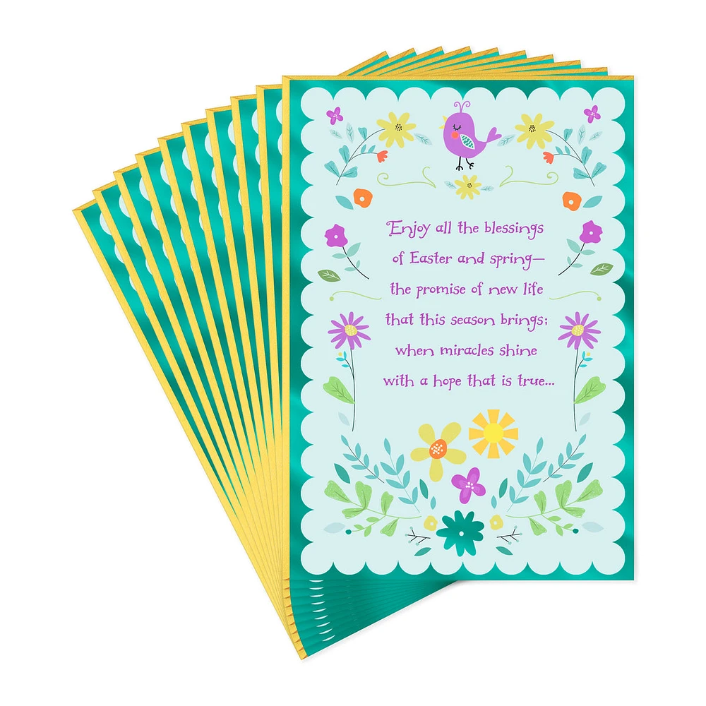 Hallmark Dayspring Pack of Religious Easter Cards, Blessings (10 Cards