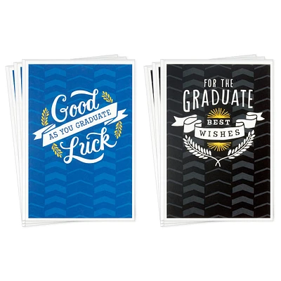 Graduation Cards Assortment, Good Luck (6 Cards with Envelopes, 2 Desi