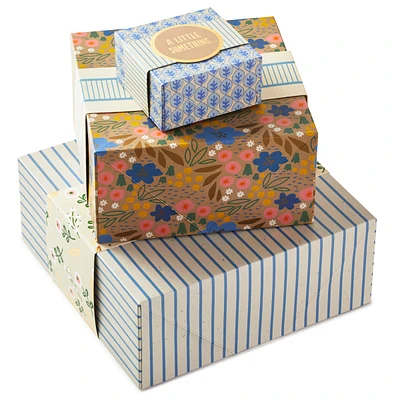 Hallmark Gift Boxes with Wrap Bands, Assorted Sizes (3-Pack: Cute Flow