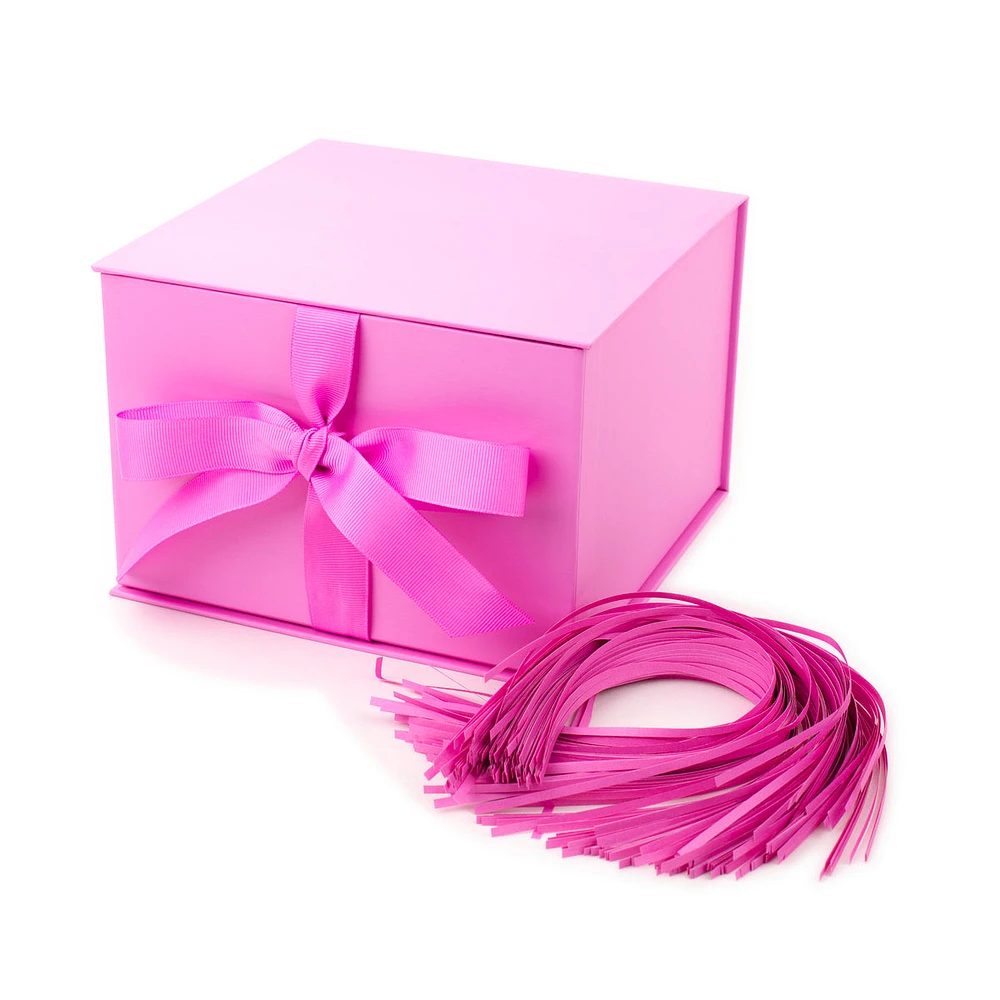 Hallmark 7" Large Gift Box (Light Pink) for Birthdays, Bridal Showers,