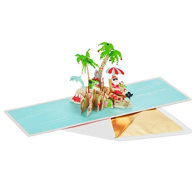 Signature Paper Wonder Pop Up Christmas Card (Tropical Santa)