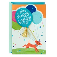 Birthday Card (Dog with Birthday Balloons)