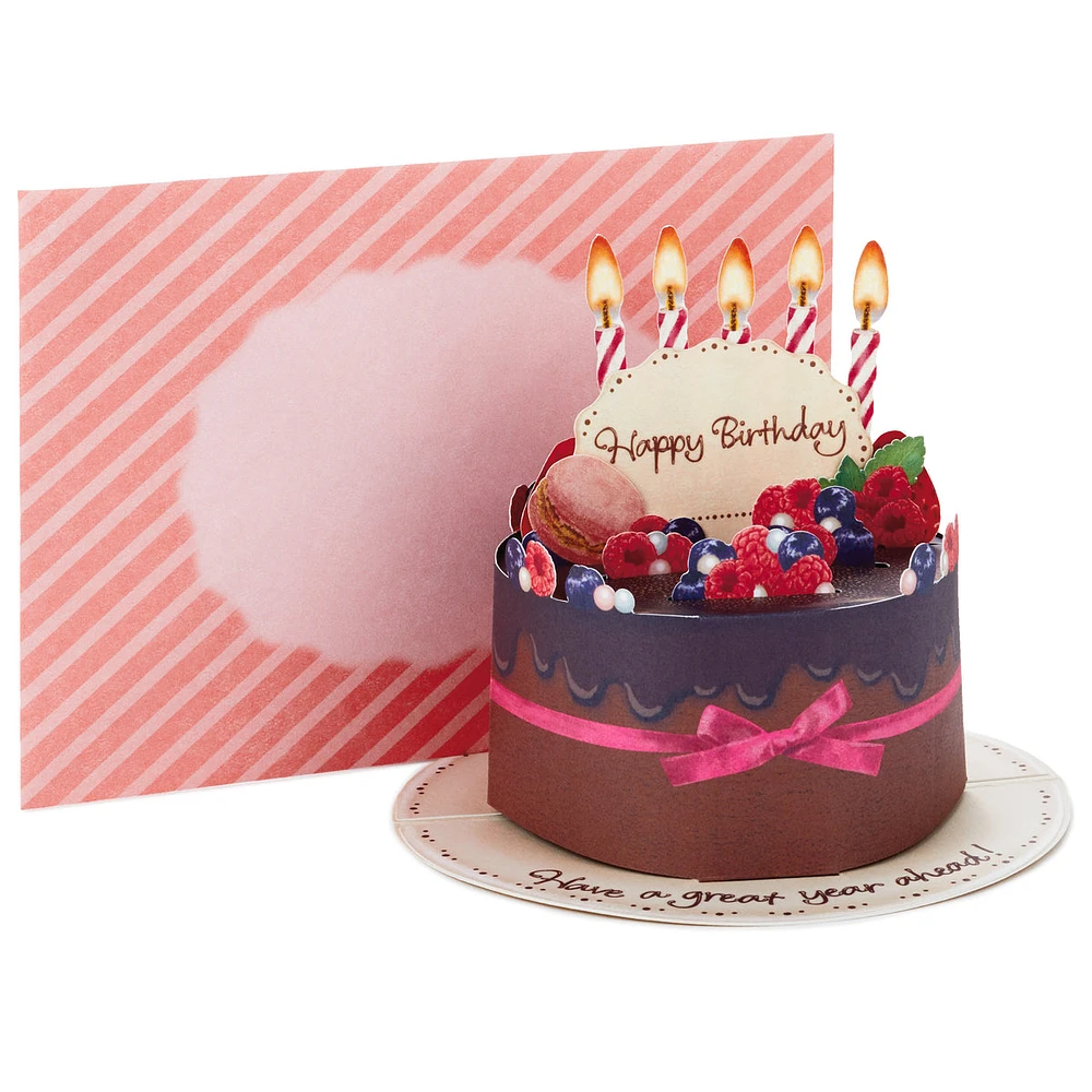 Pop Up Birthday Card (Chocolate Cake)