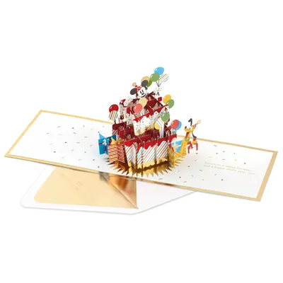 Disney Mickey Mouse Cake 3D Pop-Up Birthday Card